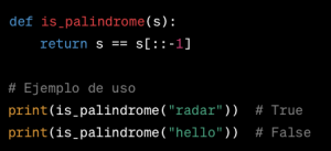 Verifica si una Cadena es un Palíndromo en Python.